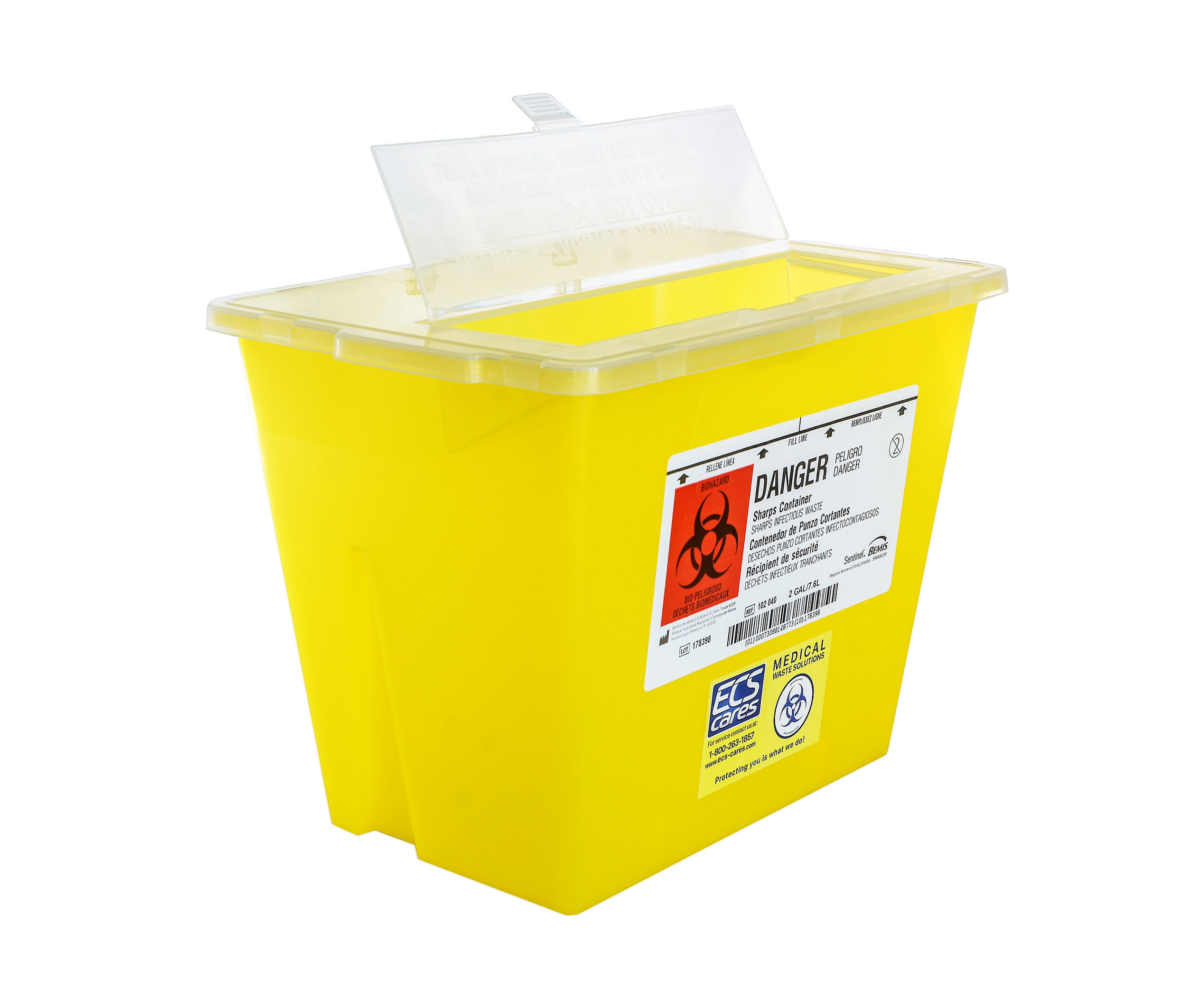 COVIDIEN 8970Y 8-QUART SHARPSSAFETY CONTAINER — ECS Cares COVIDIEN 8970Y 8-QUART SHARPSSAFETY CONTAINER — ECS Cares